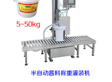 半自動醬料稱重灌裝機(jī)